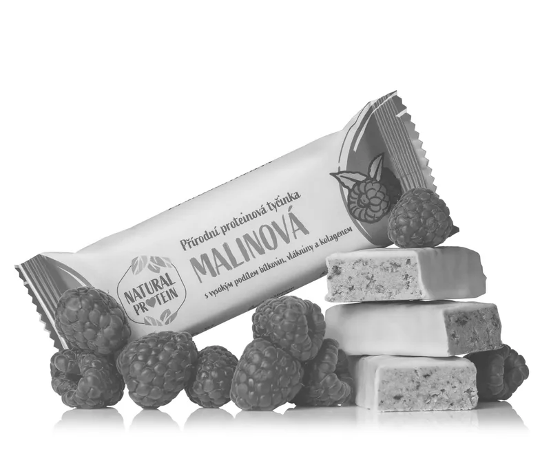 NaturalProtein Tyčinka proteinová s kolagenem malina 50 g